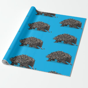 Cute echidna met bijenfoto cadeaupapier