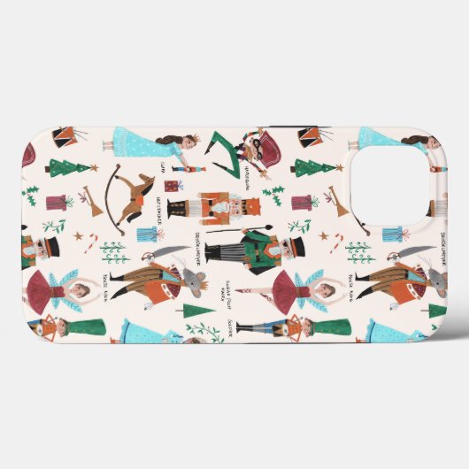 Cute Ecru Nutkraker Ballet Kerstfeestdag Case-Mate iPhone Case (Achterkant (horizontaal))
