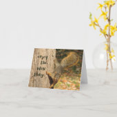 Cute écureuil "Profitez des petites choses" Carte  (Fleur jaune)