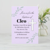Cute editable baptism invitation (Debout devant)