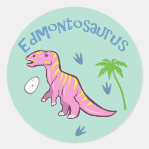 Cute Edmontosaurus Ronde Sticker
