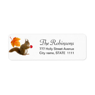 Cute eekhoorn op witte sticker