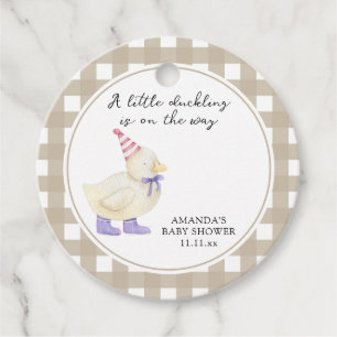 Cute Eend Baby Shower  Bedankjes Labels