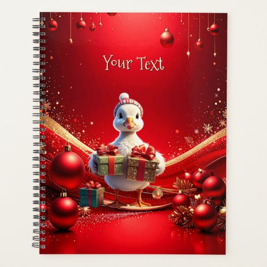 Cute Eend Kerstvakantie Planner (Voorkant)