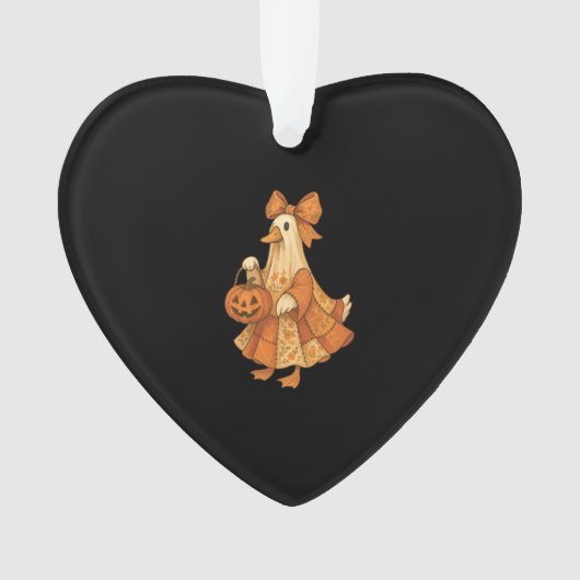 Cute Eend Patchwork Halloween Feest Ornament (voorkant)
