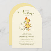 Cute Eendje Baby Shower Kaart (Voorkant / Achterkant)