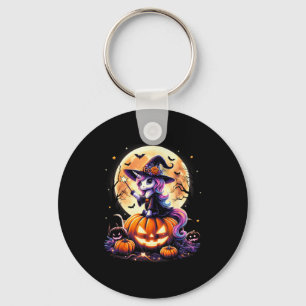 Cute Eenhoorn Heks Pompoen Halloween Truien Meisje Sleutelhanger