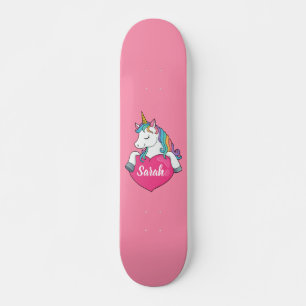 Cute Eenhoorn Persoonlijke Naam Skateboard