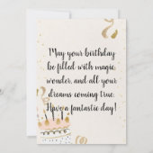 Cute eenhoorn verjaardagskaart kaart (Achterkant)