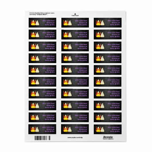 Cute Éffrayant Halloween Corn Corn Étiquettes de a (Feuille entière)