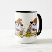 Cute Éffrayante Combo Mug café à boire, 15 oz (Devant droit)