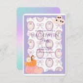 Cute Éffrayante Halloween Party Invitation (Devant / Derrière)