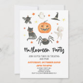 Cute Éffrayante Halloween Party Invitation (Devant)