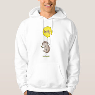 Cute egel en ballonpatroon van cartoon hoodie