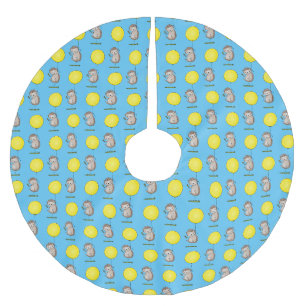 Cute egel en ballonpatroon van cartoon kerstboom rok