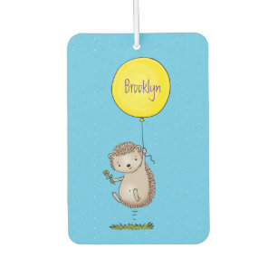 Cute egel en ballonpatroon van cartoon luchtverfrisser
