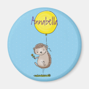 Cute egel en ballonpatroon van cartoon magneet