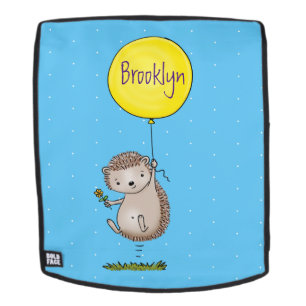 Cute egel en ballonpatroon van cartoon rugtassen