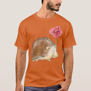 Cute  Egel & Flower Art T-shirt