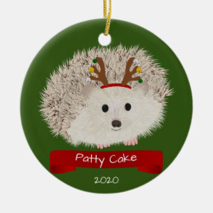 Cute egel met rendierlijk Pet Keramisch Ornament