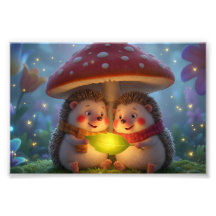 Cute Egeltje Paddenstoel Kunst – Knus Bos Fantasie