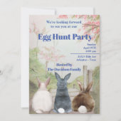 Cute Egg Hunt Bunnies Easter Feestdagenkaart (Voorkant)