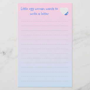 Cute Egg Writing Paper Briefpapier