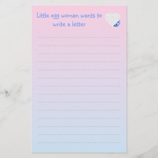 Cute Egg Writing Paper Briefpapier (Voorkant)
