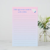 Cute Egg Writing Paper Briefpapier (Staand voorkant)