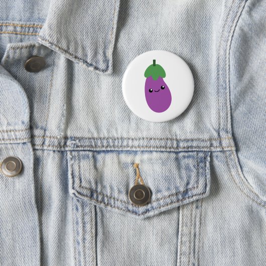 Cute Eggplant Ronde Button 5,7 Cm (In situ)