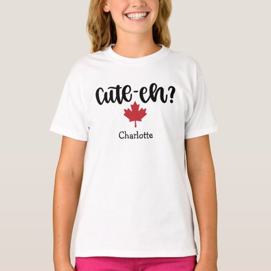Cute-eh Canadian Funny T-shirt (Voorkant)