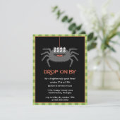 Cute Eight Eyed Spider Halloween Party-uitnodiging Kaart (Staand voorkant)