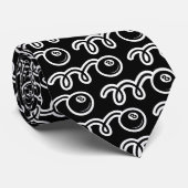 Cute eightball stropdas voor poolspelers (Opgerold)