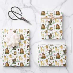 Cute Eland Herten Bosdieren Patroon Inpakpapier Vel