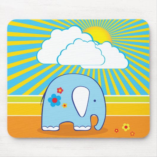 Cute Elefant Mousepad Muismat (Voorkant)