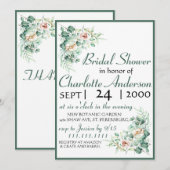 CUTE Elegant Eucalyptus Bridal Shower Invitation Kaart (Voorkant / Achterkant)