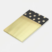 Cute Elegant Faux Gold Black Stippen Post-it® Notes (Schuin)