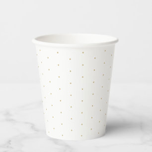 Cute elegant gold white mini polka stips papieren bekers