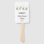Cute Elegant Greenery Floral Baby shower Handwaaier (Voorkant)