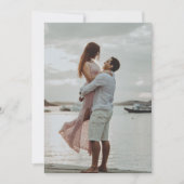 Cute Elegant Lumière Faire-part de mariage photo B (Devant)