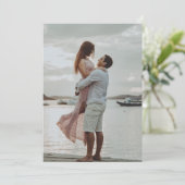 Cute Elegant Lumière Faire-part de mariage photo B (Debout devant)