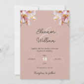 Cute Elegant Lumière Faire-part de mariage photo B (Dos)