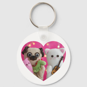 Cute Elegant Simple Minimalist Heart Photo Sleutelhanger