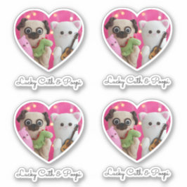 Cute Elegant Simple Minimalist Heart Photo Sticker