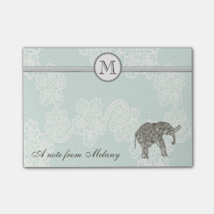 Cute elegant styling-elaathoudende monogram post-it® notes