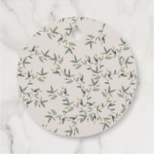 Cute Elegant Yellow Baby Hippo Foliage Baby shower Bedankjes Labels (Achterkant)