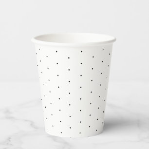 Cute elegant zwart wit minuscule polka stips papieren bekers