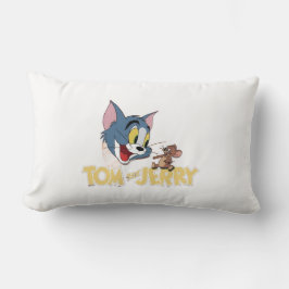 Cute Elektrisch Gele Anime Muis Mascotte op Zwart Kussen