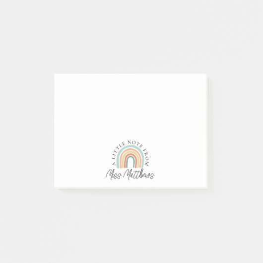 Cute Elementary Teacher Rainbow Classroom Post-it® Notes (Voorkant)