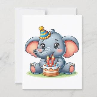 Cute Elephant 11th Birthday